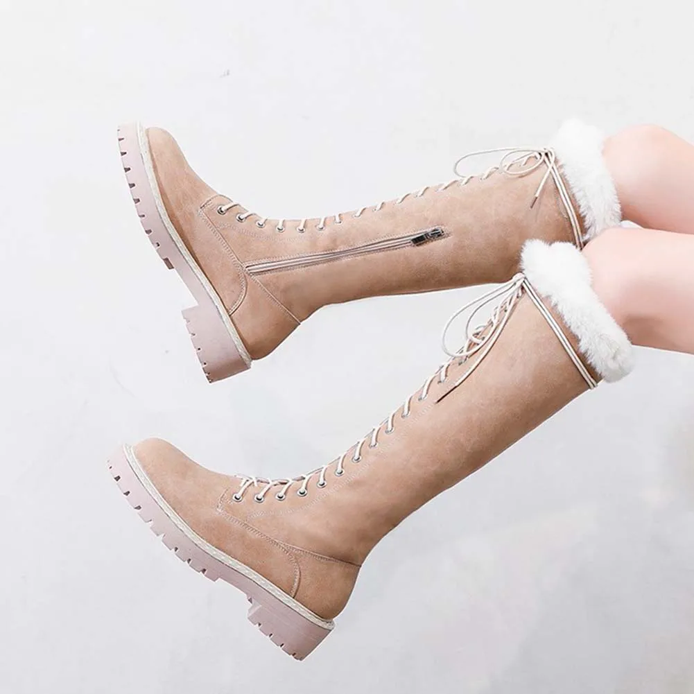 Sarairis 2021 Hot Sale Lace-Up Platform Mid Calf Boots Women's Shoes Warm Plush Leisure Winter Snow Boots Ladies Shoes Woman
Sarairis 2021 Hot Sale Lace-Up Platform Mid Calf Boots Women's Shoes Warm Plush Leisure Winter Snow Boots Ladies Shoes Woman