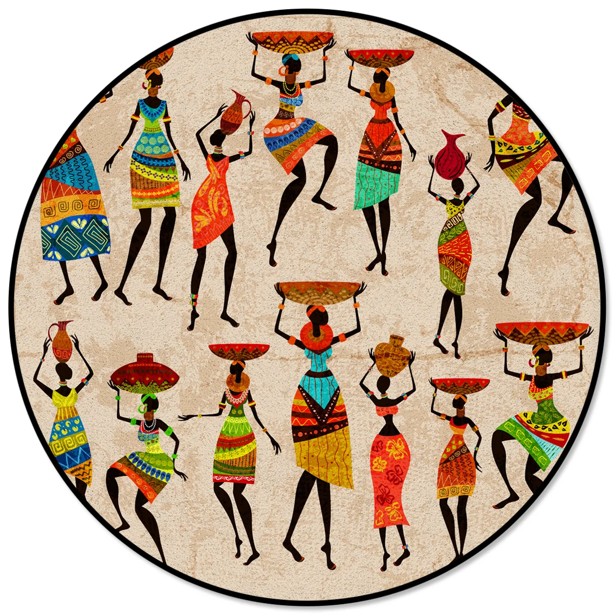 Ethnic African Women Pattern Rugs and Carpets for Home Living Room Round Rug for Children Rooms Non-slip
Ethnic African Women Pattern Rugs and Carpets for Home Living Room Round Rug for Children Rooms Non-slip