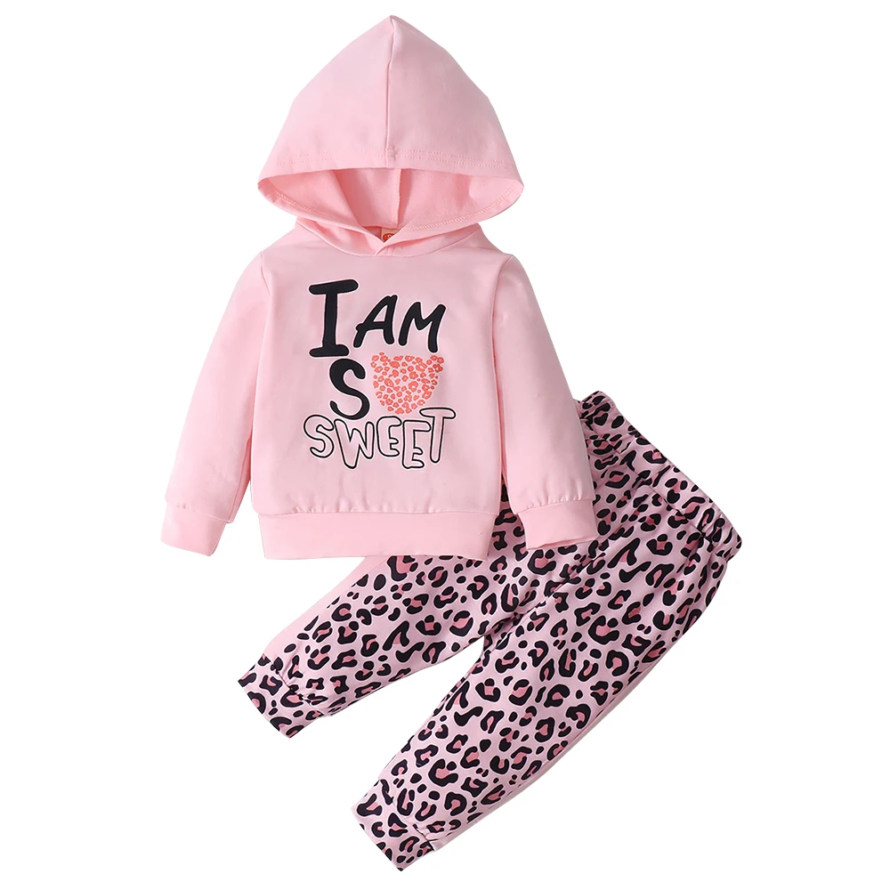 Baby Girls Outfits Sets Hooded Cotton Blend Long Sleeve Leopard Pants Girls Terry Spring/Autumn Pullover Casual Print Clothing
Baby Girls Outfits Sets Hooded Cotton Blend Long Sleeve Leopard Pants Girls Terry Spring/Autumn Pullover Casual Print Clothing