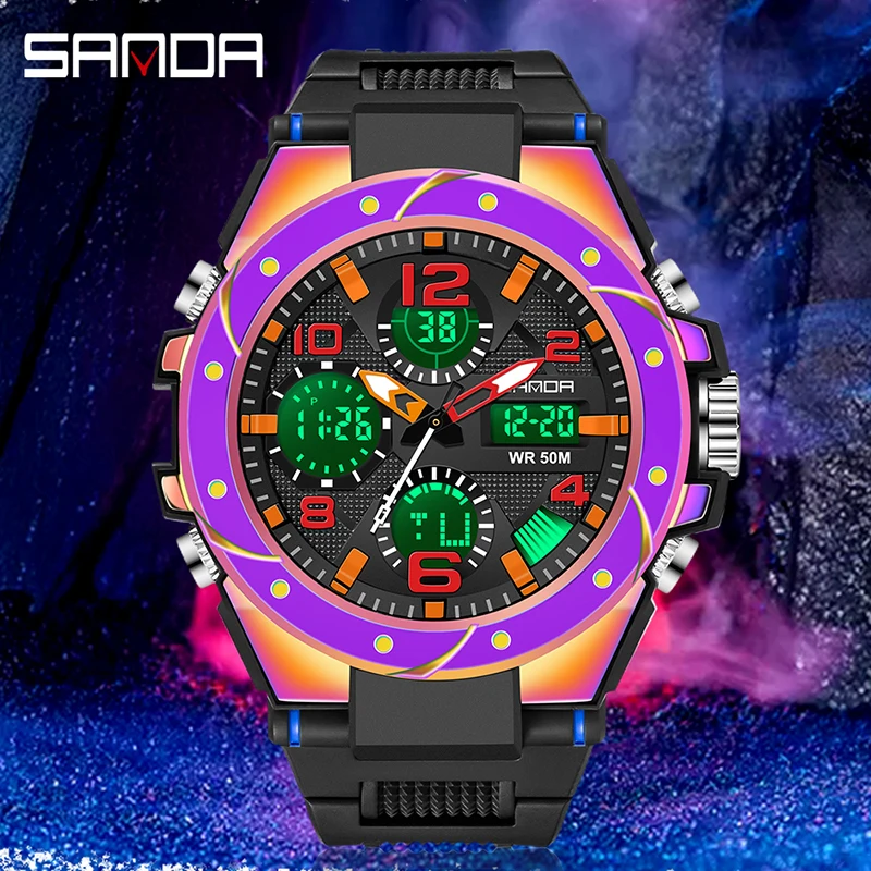 SANDA Men Military Watch 50m Waterproof Wristwatch LED Quartz Clock Male Digital S Shock Sports Watches Men's relogios masculino
SANDA Men Military Watch 50m Waterproof Wristwatch LED Quartz Clock Male Digital S Shock Sports Watches Men's relogios masculino