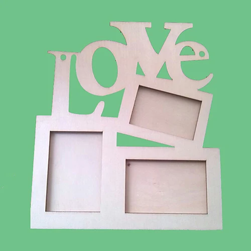 Деревянная рамка для фотосъемки DIY полый держатель фотографий с буквами любви |