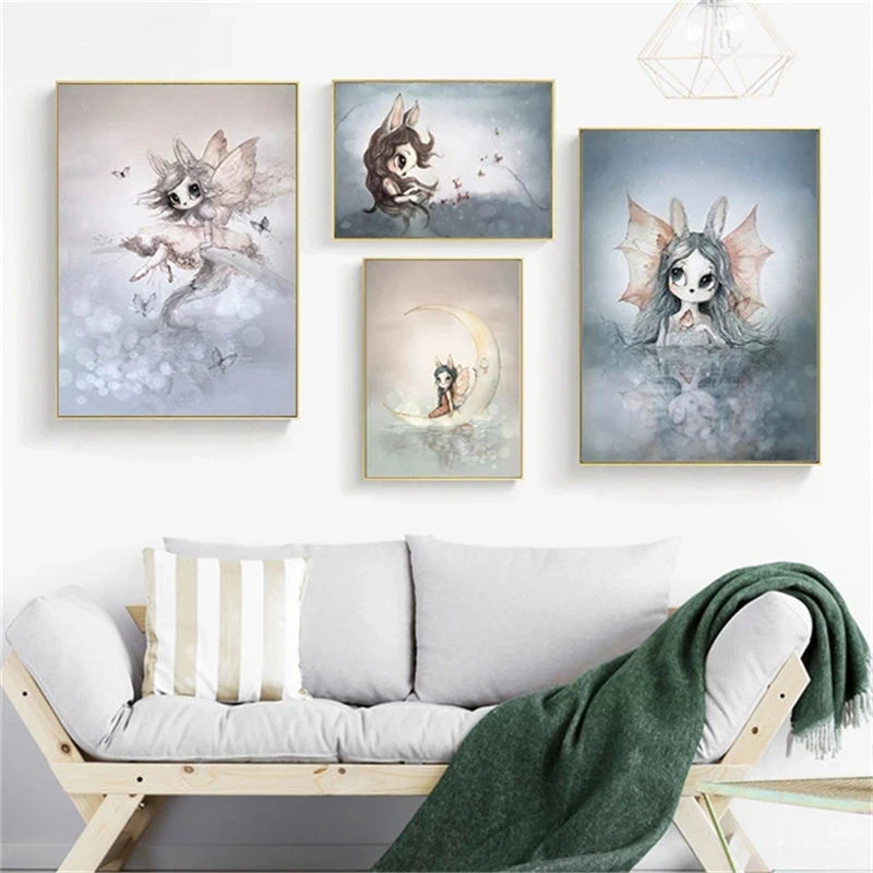 Sweet Home Decor Nordic Canvas Painting Wall Art Poster Rabbit Girls Boys Picture Cartoon Watercolor Decor Print for Kid Bedroom
Sweet Home Decor Nordic Canvas Painting Wall Art Poster Rabbit Girls Boys Picture Cartoon Watercolor Decor Print for Kid Bedroom