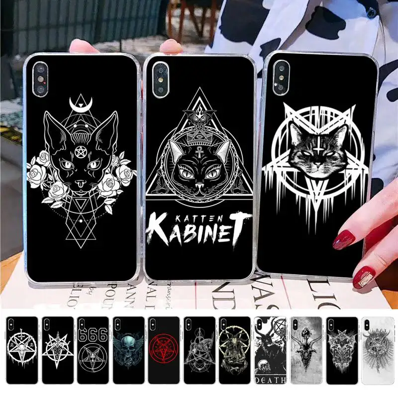 

MaiYaCa Pentagram 666 Demonic Satanic Phone Case for iPhone 11 12 13 mini pro XS MAX 8 7 6 6S Plus X 5S SE 2020 XR case