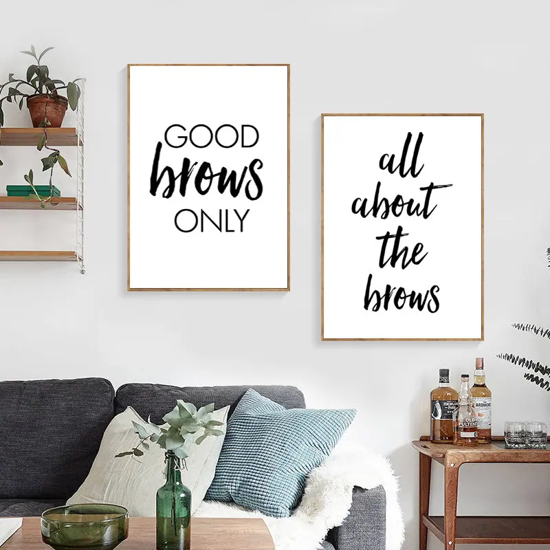 Makeup Art Print Fashion Canvas Poster , Good Brows Only Quotes Beauty Salon Wall Art Painting Pictures Home Decoration HD2720 
Makeup Art Print Fashion Canvas Poster , Good Brows Only Quotes Beauty Salon Wall Art Painting Pictures Home Decoration HD2720