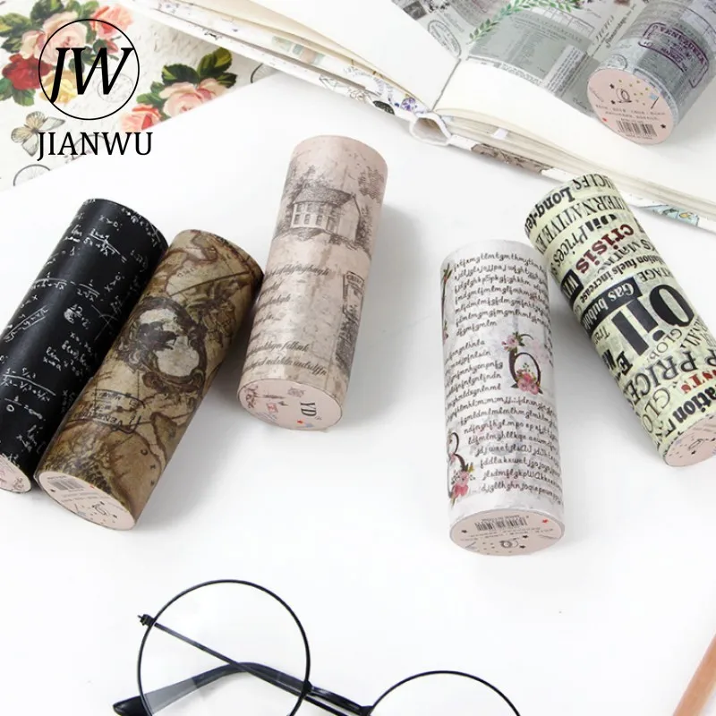 JIANWU 10cm*5m Retro Decoration Washi Tapes Scrapbooking Journal Collage Material Masking Tape Kawaii Stationery School Supplies
JIANWU 10cm*5m Retro Decoration Washi Tapes Scrapbooking Journal Collage Material Masking Tape Kawaii Stationery School Supplies