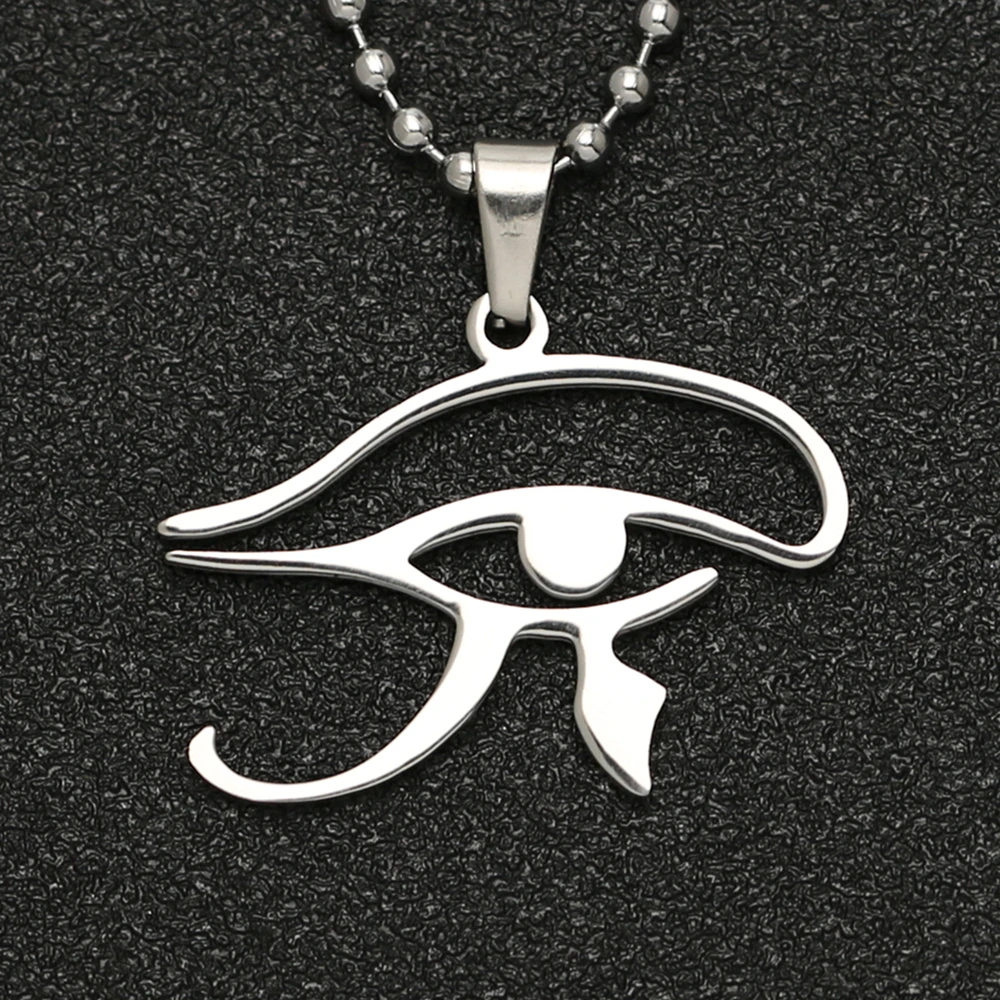 Eye Of Horus Necklace Wedjat Eye Amulet Ancient Egyptian Religion Symbol Silver Color Pendant Stainless Steel Jewelry Wholesale 
Eye Of Horus Necklace Wedjat Eye Amulet Ancient Egyptian Religion Symbol Silver Color Pendant Stainless Steel Jewelry Wholesale