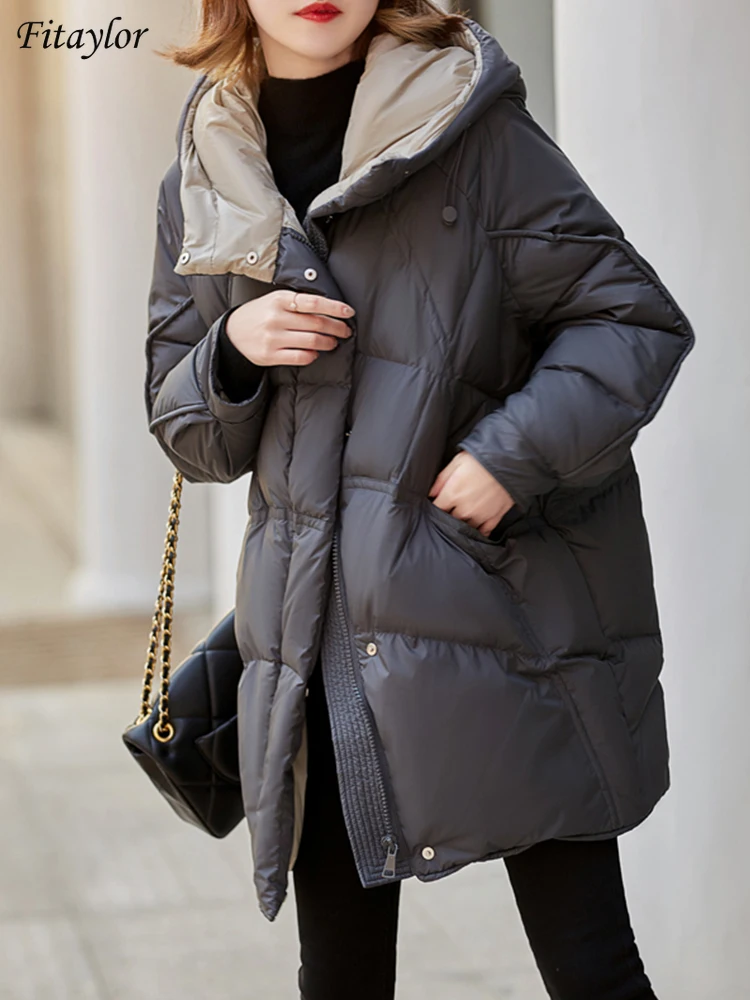 Fitaylor, новинка, зимняя женская куртка с капюшоном, 90% белый утиный пух, уличная одежда, женский свободный теплый пуховик, женская зимняя ветро...
Fitaylor, новинка, зимняя женская куртка с капюшоном, 90% белый утиный пух, уличная одежда, женский свободный теплый пуховик, женская зимняя ветро...
