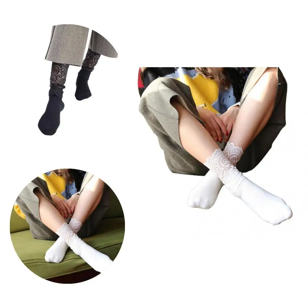 Beautiful Women Socks Elegant All-Matched Cotton Bottoming Lace Splice Socks Tulle Socks Girls Socks 1 Pair
Beautiful Women Socks Elegant All-Matched Cotton Bottoming Lace Splice Socks Tulle Socks Girls Socks 1 Pair