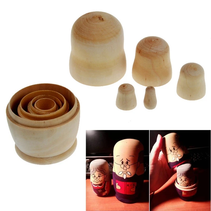 5x Unpainted DIY Blank Wooden Embryos Russian Nesting Dolls Matryoshka Toy Gift C5AF
5x Unpainted DIY Blank Wooden Embryos Russian Nesting Dolls Matryoshka Toy Gift C5AF