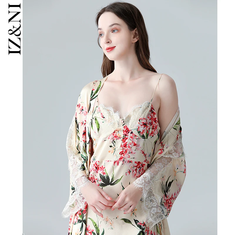 ★Original 2021 female chun xia, thin silk cotton gown IIZZINI Chinese wind condole belt 2 sets of luxury bath robe
★Original 2021 female chun xia, thin silk cotton gown IIZZINI Chinese wind condole belt 2 sets of luxury bath robe