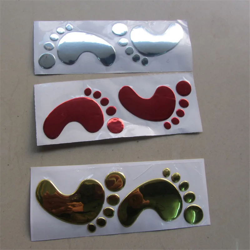 Car Sticker 3D PVC Baby Footprint Chromed Cool Design 3D Foot Prints Footprint Decal Car Stickers Silver Gold Red
Car Sticker 3D PVC Baby Footprint Chromed Cool Design 3D Foot Prints Footprint Decal Car Stickers Silver Gold Red