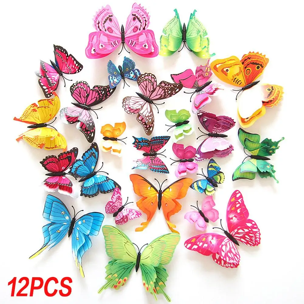 12Pcs Butterflies Wall Sticker Decals Stickers On The Wall New Year Home Decorations 3D Butterfly PVC Wallpaper For Living Room
12Pcs Butterflies Wall Sticker Decals Stickers On The Wall New Year Home Decorations 3D Butterfly PVC Wallpaper For Living Room