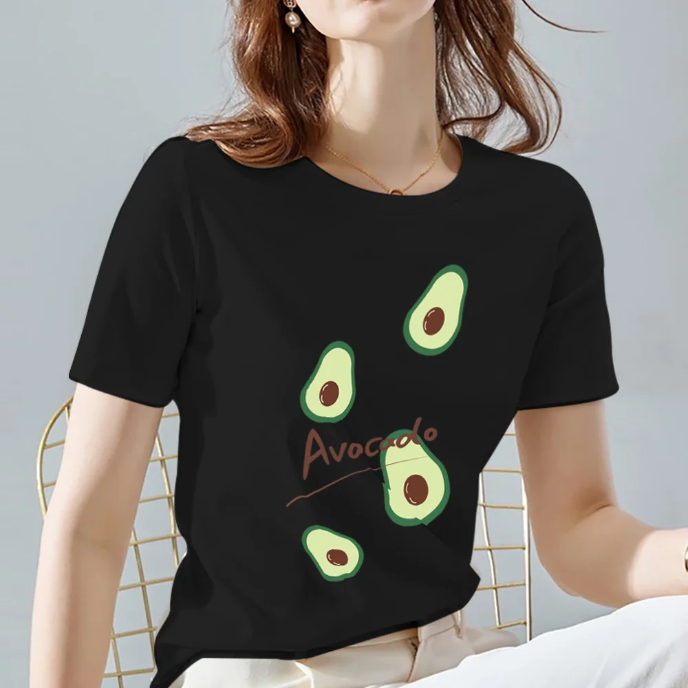 Summer O-Neck T-Shirt Women XXS-3XL Funny Avocado Print Ladies Tee Simple Black All-match Commute Female Short Sleeve Tops 
Summer O-Neck T-Shirt Women XXS-3XL Funny Avocado Print Ladies Tee Simple Black All-match Commute Female Short Sleeve Tops