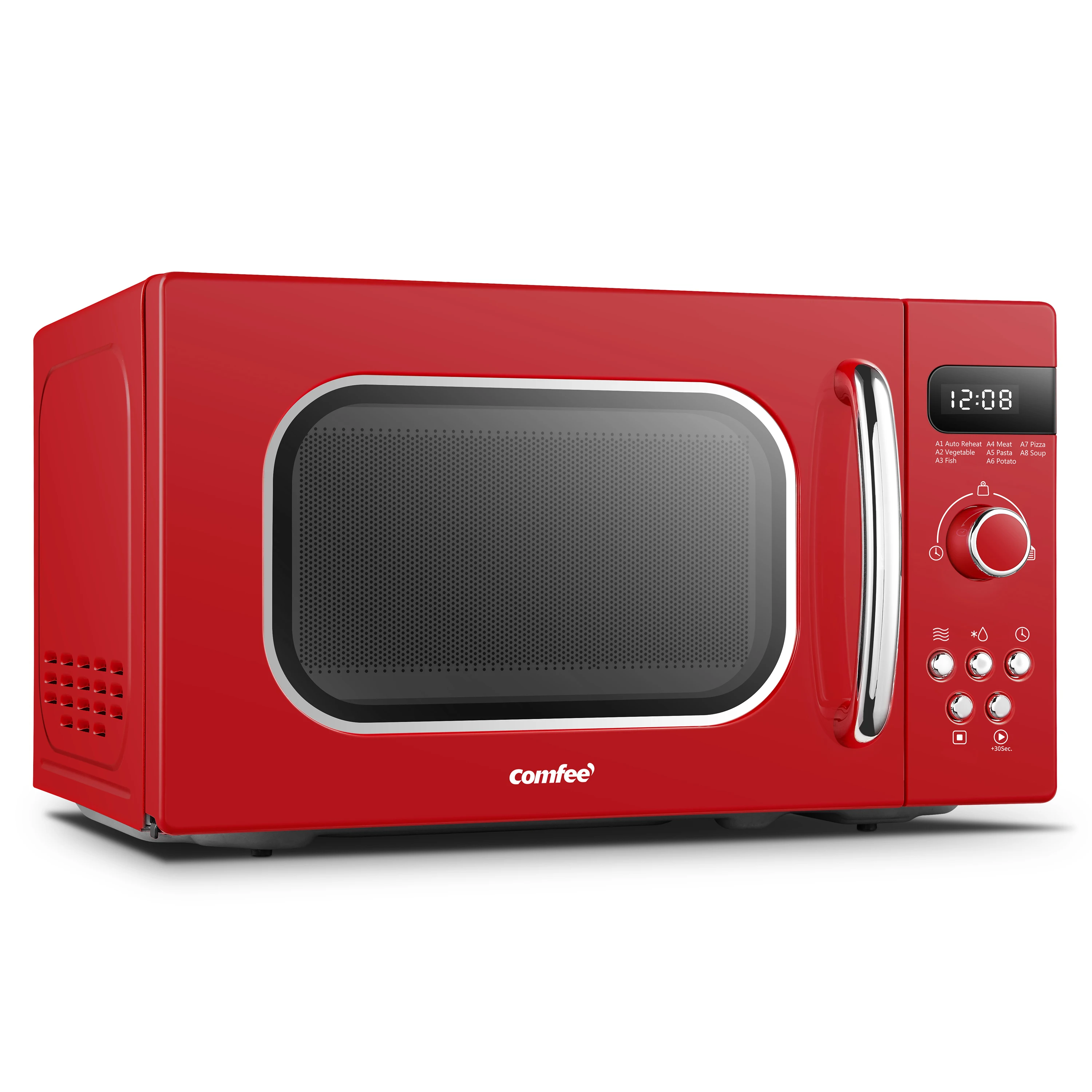 COMFEE Red 800W 20L Microwave Oven with 8 Auto Menus 5 Cooking Power Levels and Express Cook Button Passionate Retro Style
COMFEE Red 800W 20L Microwave Oven with 8 Auto Menus 5 Cooking Power Levels and Express Cook Button Passionate Retro Style