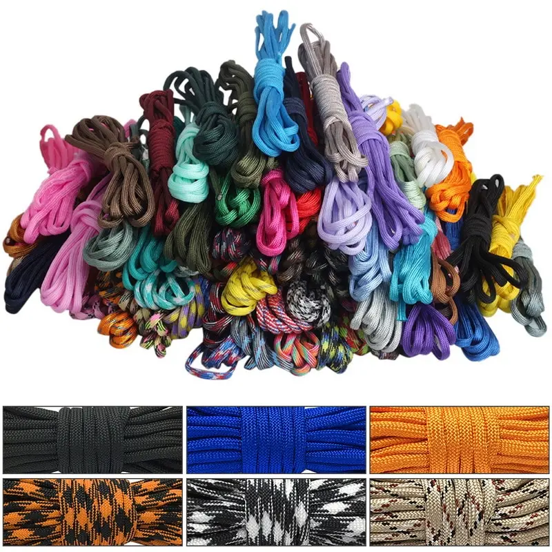 

5M 10M 20M 31M Paracord 550 Paracord Parachute Cord Lanyard Rope Mil Spec Type III 7 Strand Climbing Camping Survival Paracord