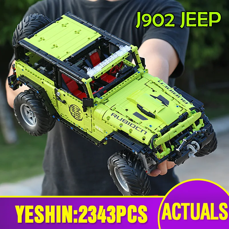 J902 технические автомобиль совместим с MOC 5140 зеленый SUV внедорожный модель