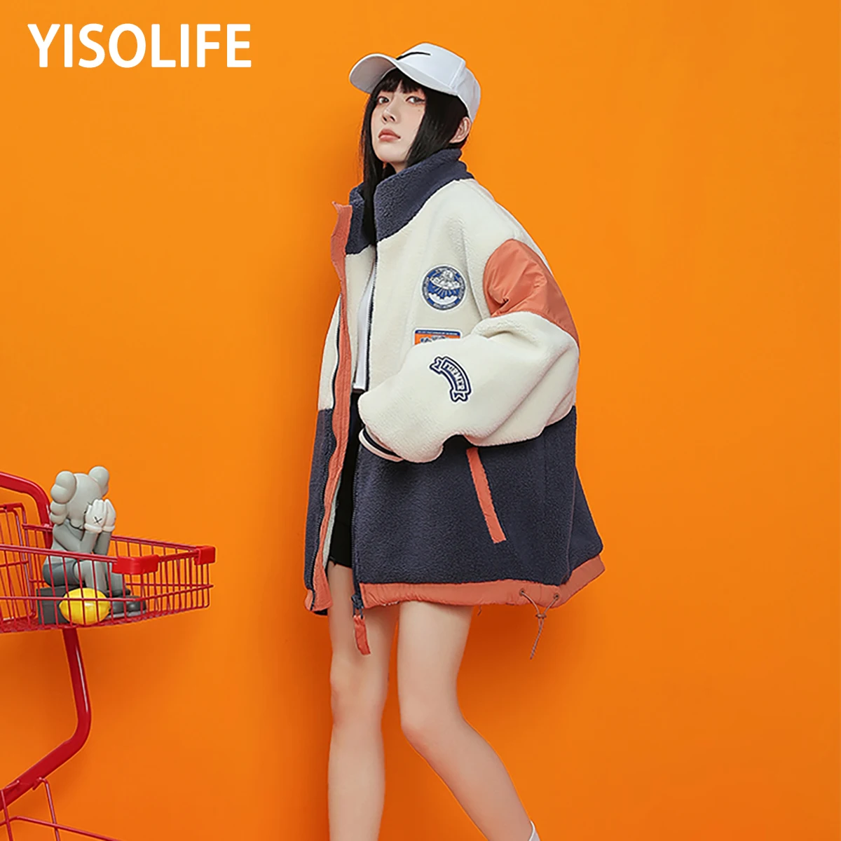 YISOLIFE Women's Clothing Lambswool Coat Female Autumn And Winter All-match Loose Thicken Splicing Lamb Cashmere Padded Jacket
YISOLIFE Women's Clothing Lambswool Coat Female Autumn And Winter All-match Loose Thicken Splicing Lamb Cashmere Padded Jacket