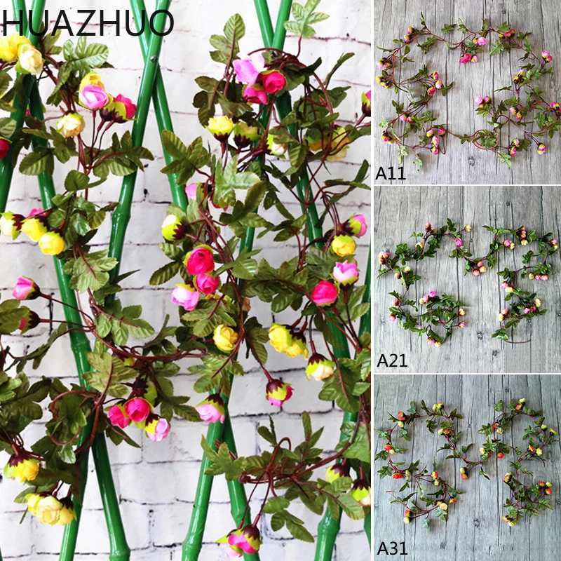 2.3m 42 Heads Ivy Vine Artificial Flowers String Fake Silk RosesWith Green Leaves For Home Wedding Hanging Garland Decoration
2.3m 42 Heads Ivy Vine Artificial Flowers String Fake Silk RosesWith Green Leaves For Home Wedding Hanging Garland Decoration