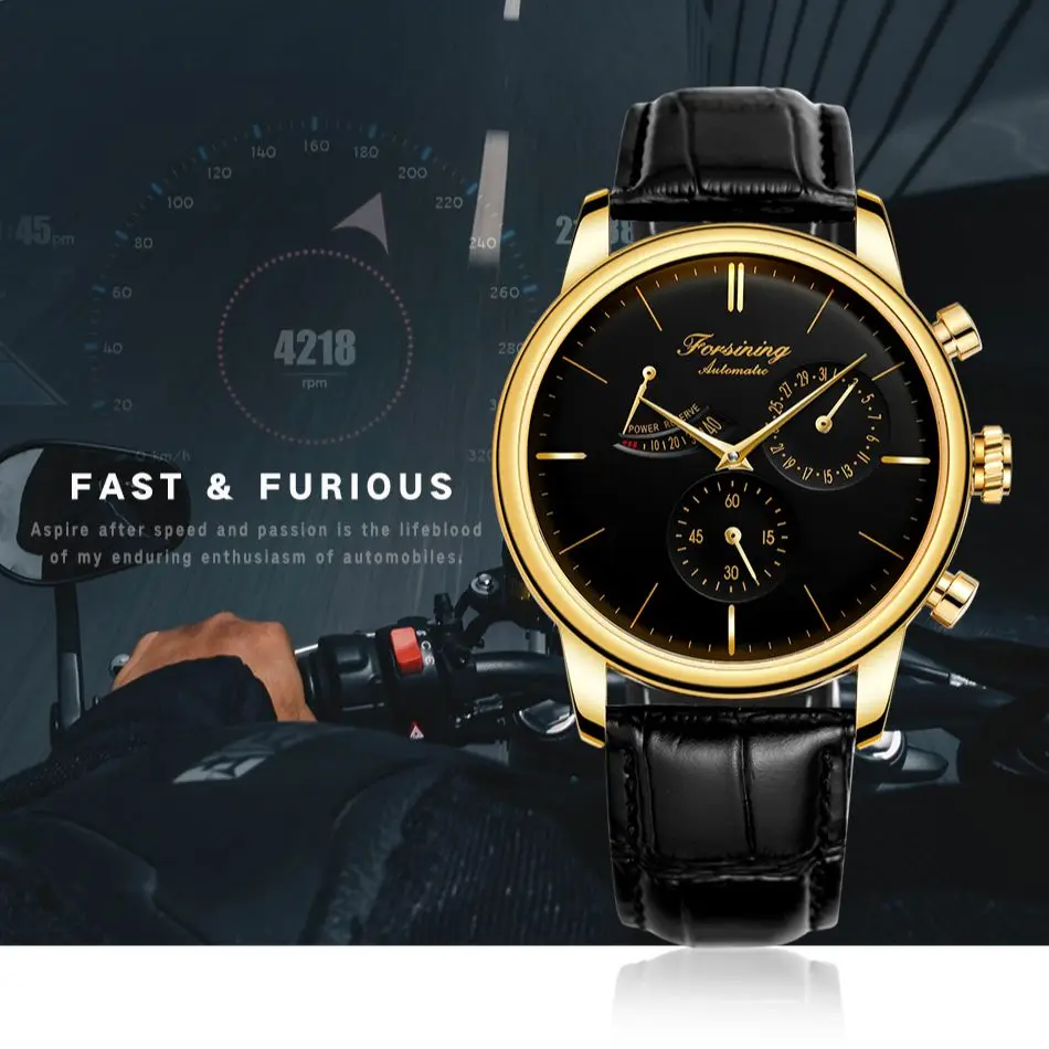 Forsining Luxury New Business Men Genuine Leather Automatic Watches Multifunction Mechanical Clock Male Wristwatch Relogio
Forsining Luxury New Business Men Genuine Leather Automatic Watches Multifunction Mechanical Clock Male Wristwatch Relogio