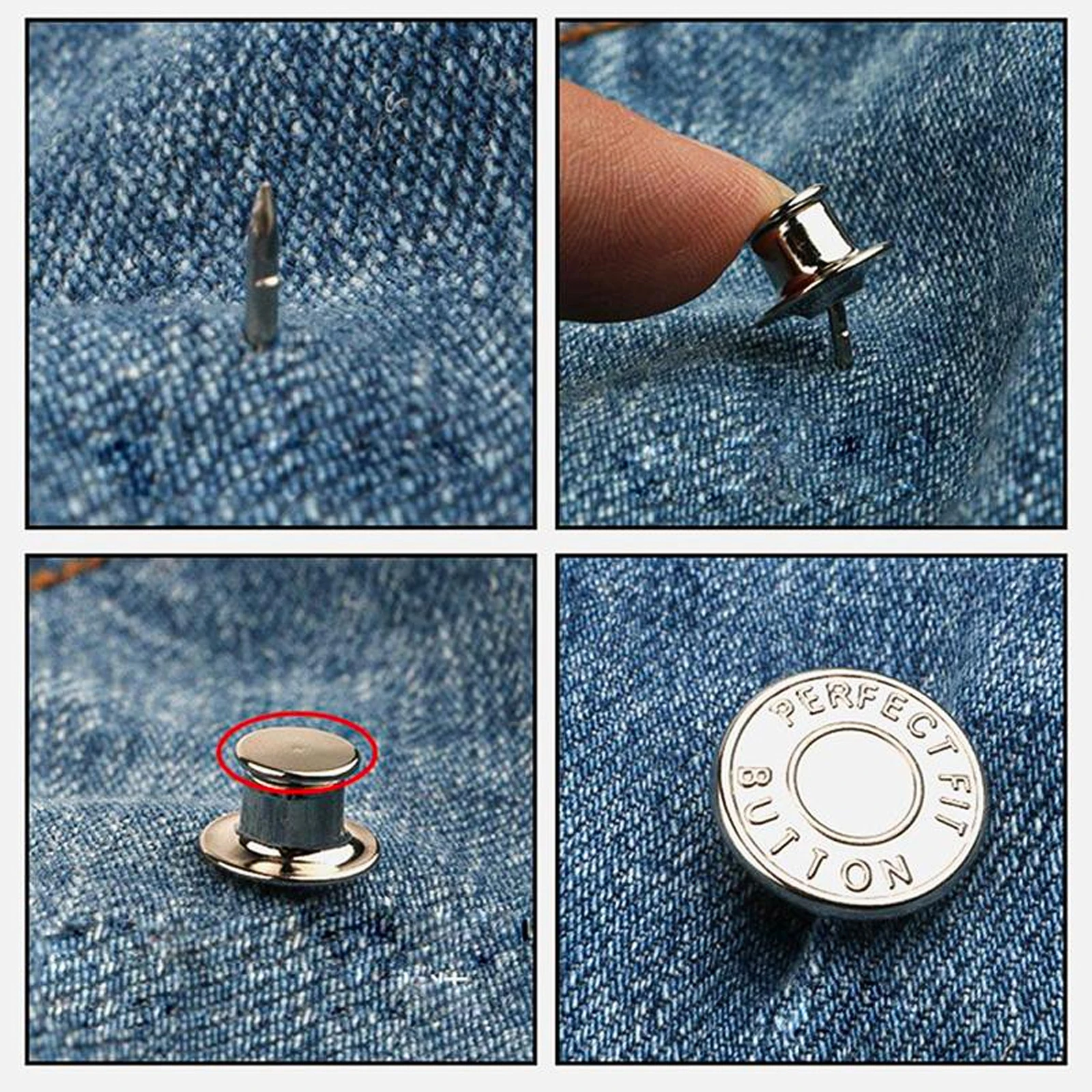 2PCs Snap Fastener Metal Buttons For Clothing Jeans Fit Adjust Self Increase Reduce Waist Free Nail Twist Sewing Buttons
2PCs Snap Fastener Metal Buttons For Clothing Jeans Fit Adjust Self Increase Reduce Waist Free Nail Twist Sewing Buttons