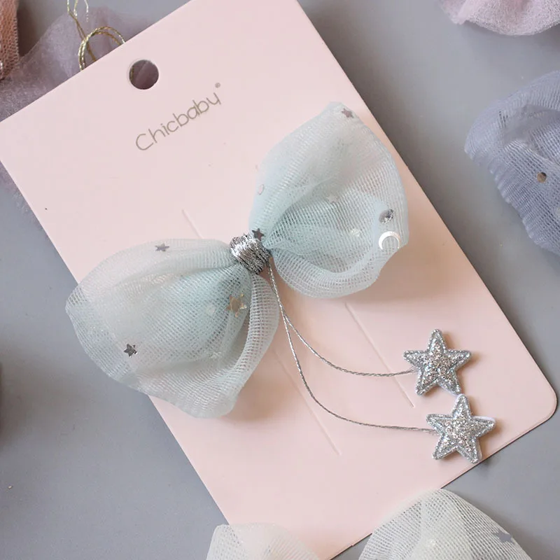 CN Organza Lace Hair Clips for Girls kids Korean Hanging Little Star Tassel Hair Bows Princess Hairpins Hair Accessories
CN Organza Lace Hair Clips for Girls kids Korean Hanging Little Star Tassel Hair Bows Princess Hairpins Hair Accessories