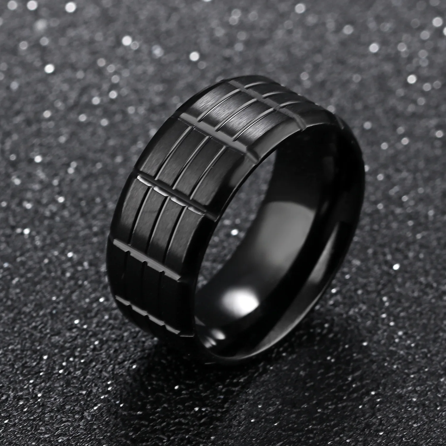 Fashion Titanium steel Men's Ring black personality Index finger ring Smooth and comfortable Bridal Sets Irregular Classic
Fashion Titanium steel Men's Ring black personality Index finger ring Smooth and comfortable Bridal Sets Irregular Classic
