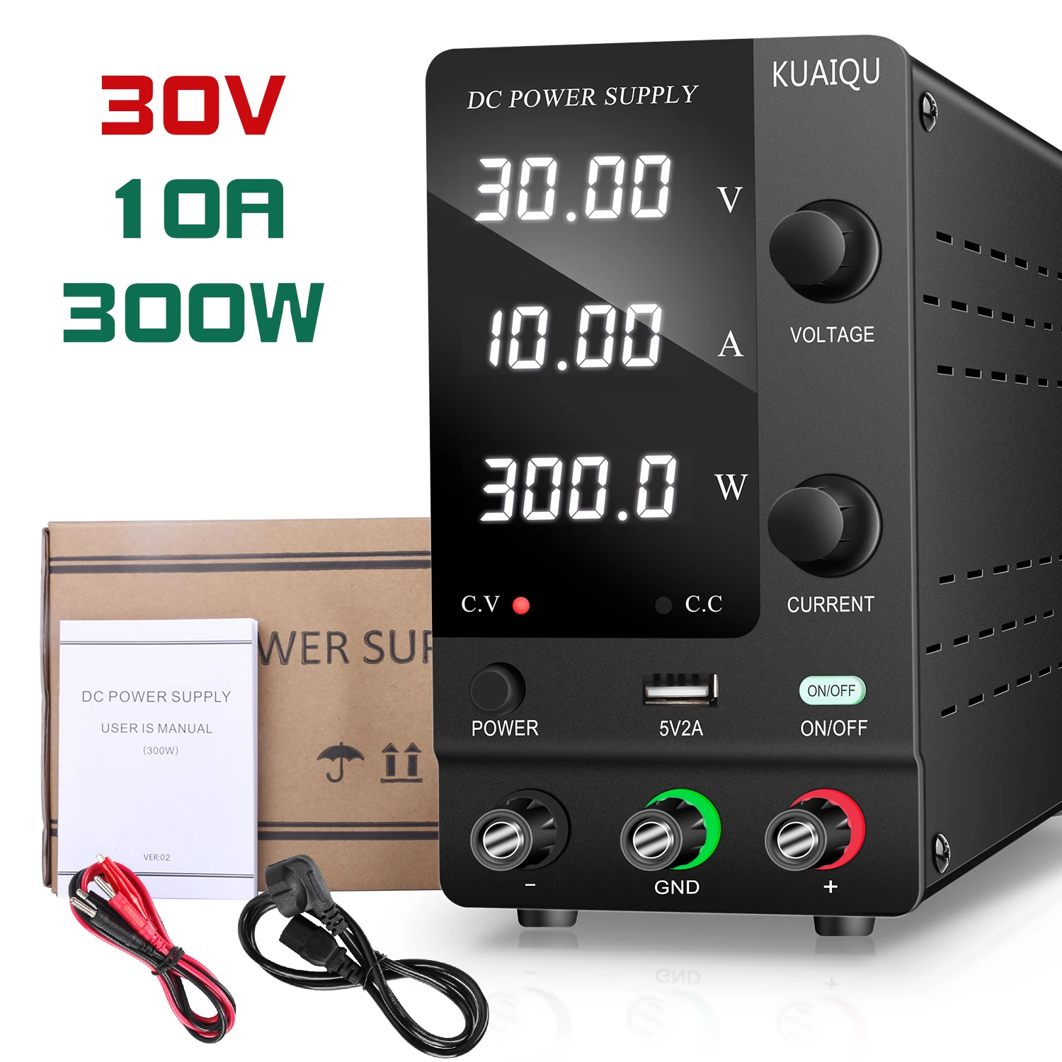 USB-импульсный источник питания KUAIQU, 30 В, 10 А, регулятор напряжения тока, регулируемый лабораторный, 60 В, 5 дюймов, цифровой фотоисточник
USB-импульсный источник питания KUAIQU, 30 В, 10 А, регулятор напряжения тока, регулируемый лабораторный, 60 В, 5 дюймов, цифровой фотоисточник