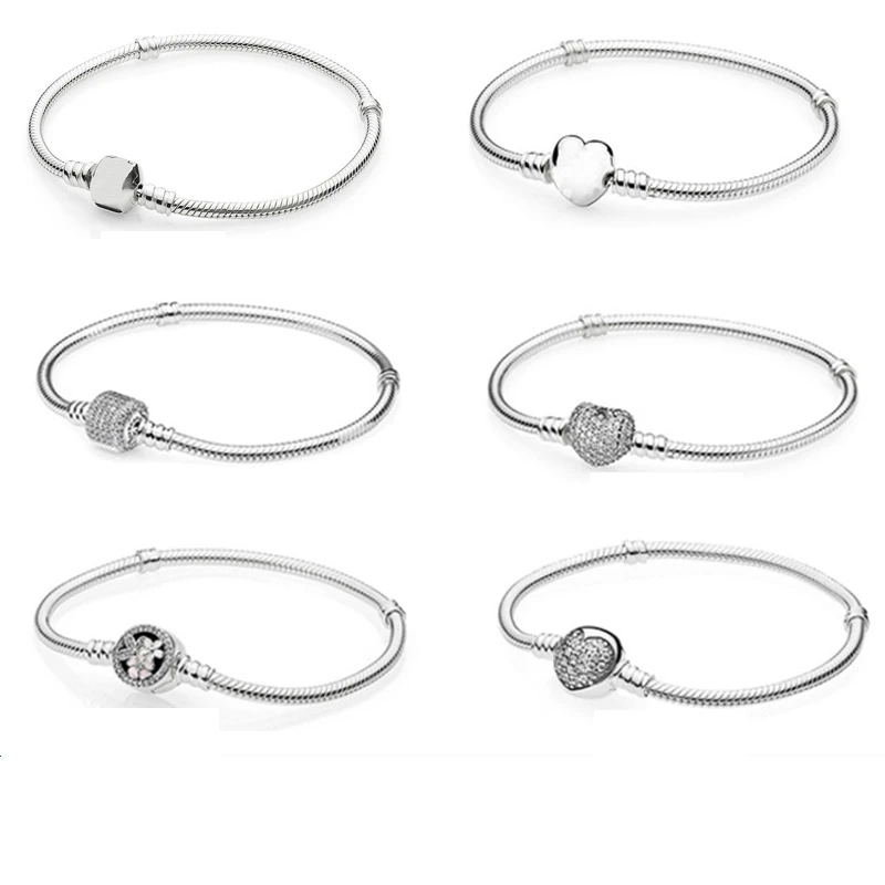 925 Sterling silver Heart-shaped bracelet Base Snakebone Chain ladies DIY classic fashion jewelry high quality 1:1
925 Sterling silver Heart-shaped bracelet Base Snakebone Chain ladies DIY classic fashion jewelry high quality 1:1