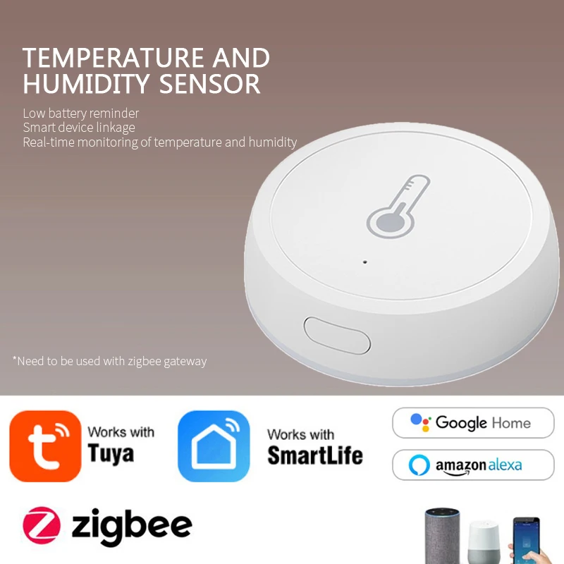 Умный датчик температуры и влажности ZigBee, монитор с питанием от аккумулятора и функцией реального времени, работает с приложением Smart Life/Tuya ...
Умный датчик температуры и влажности ZigBee, монитор с питанием от аккумулятора и функцией реального времени, работает с приложением Smart Life/Tuya ...