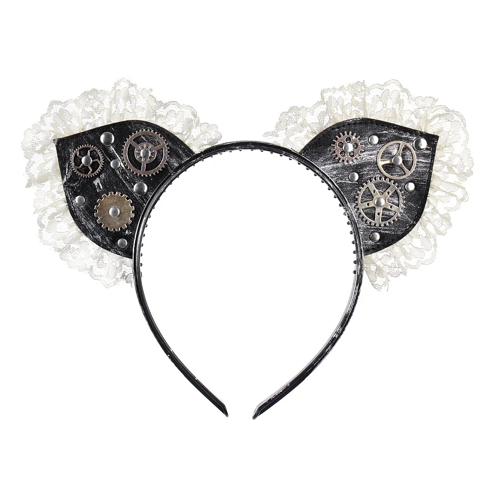 Lace Cat Ear Headband Canival Punk Gear Headdress Halloween Hair Accessories LX9E
Lace Cat Ear Headband Canival Punk Gear Headdress Halloween Hair Accessories LX9E