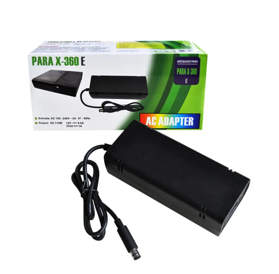 EU/US Plug AC Adapter Charger Home Wall Power Supply Cord Cable For Xbox360/Xbox 360 E Console 110-240V Replacement | Электроника