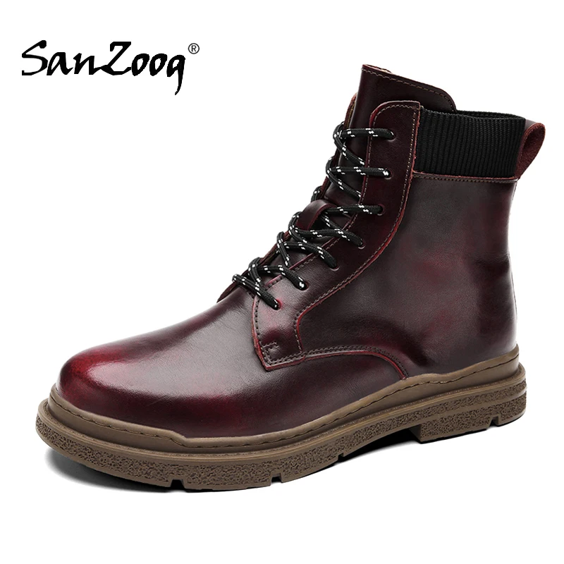 Autumn Winter Plush Ankle Lace Up Leather High Top Men Martin Boots Designer British Style Doctor Martins
Autumn Winter Plush Ankle Lace Up Leather High Top Men Martin Boots Designer British Style Doctor Martins