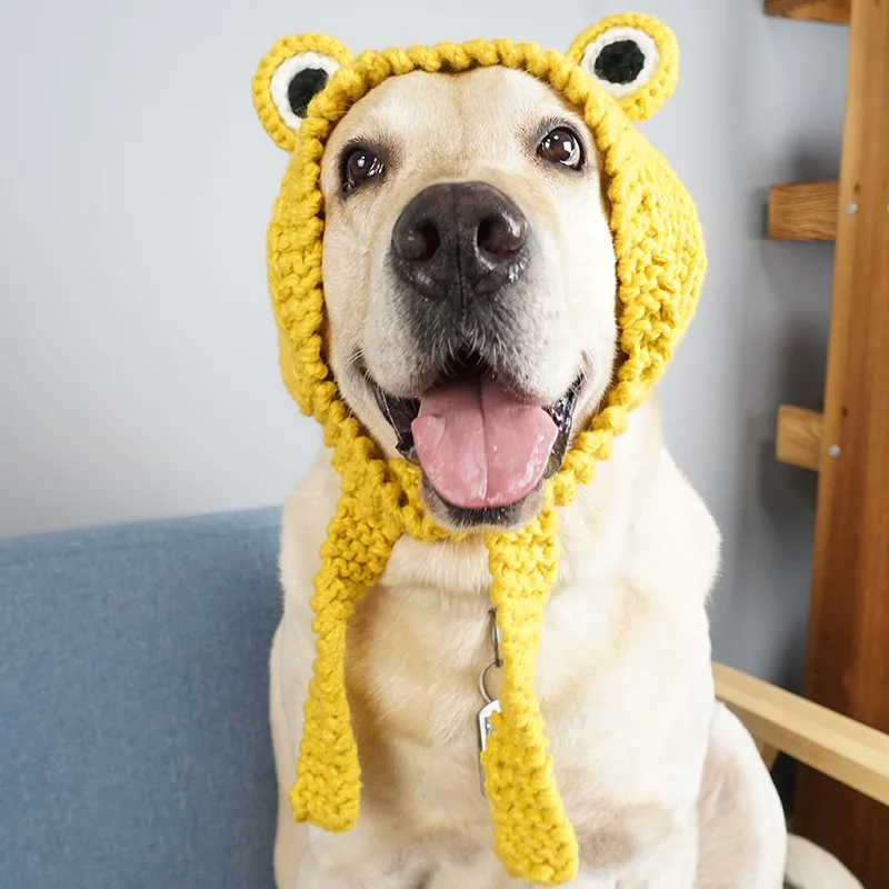 Funny Dog Cat Frog Hat Cute Pet Dog Costume Warm Knitting Wool Pet Hats Green Yellow Dogs Cap Birthday Gift For Pet Dogs
Funny Dog Cat Frog Hat Cute Pet Dog Costume Warm Knitting Wool Pet Hats Green Yellow Dogs Cap Birthday Gift For Pet Dogs