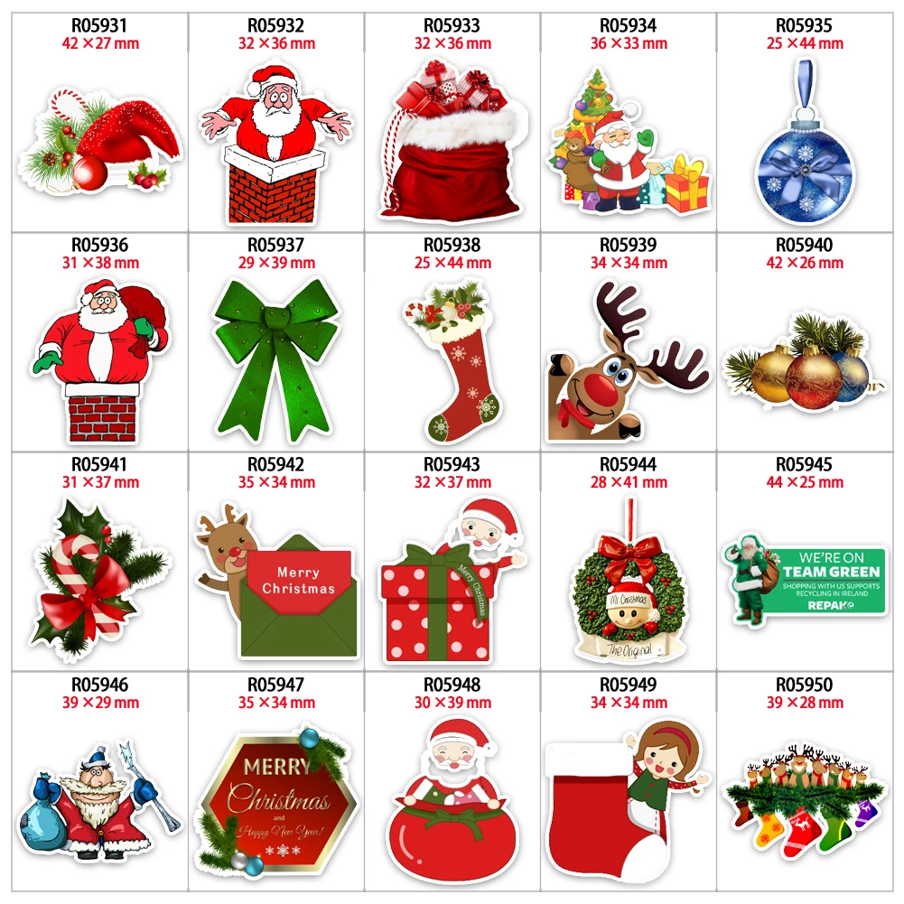 Merry Christmas Santa Pattern Printed Planar Acrylic Resin Accessories for DIY Holiday Decorations R0593 R0594 R0595
Merry Christmas Santa Pattern Printed Planar Acrylic Resin Accessories for DIY Holiday Decorations R0593 R0594 R0595