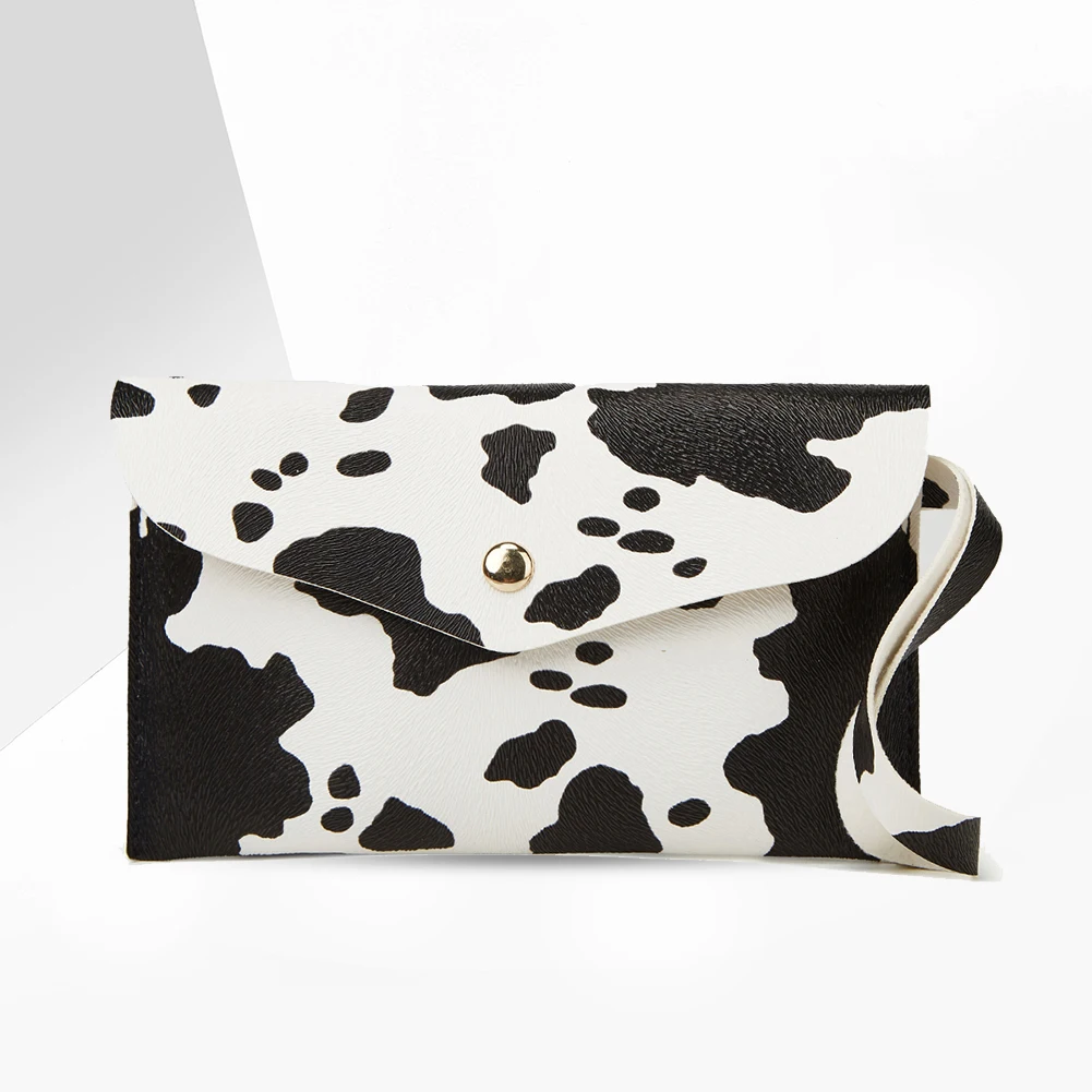 

Fashion Mini Wallet Women Snake Cow Graffiti Printing PU Flap Envelope Pouch Female Wristlet Bag Stylish Handbag
