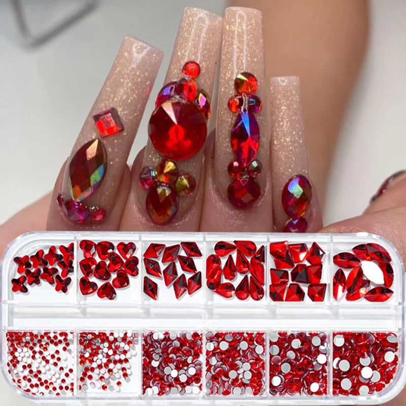 Diamond Rhinestones Nail Art Decoration 3D Multi Size AB Flatback Crystal Gems Glitter Nail Art Luxurious Decorations 12 Girds
Diamond Rhinestones Nail Art Decoration 3D Multi Size AB Flatback Crystal Gems Glitter Nail Art Luxurious Decorations 12 Girds