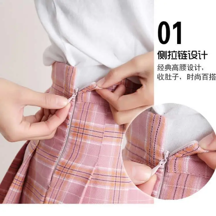Pleated skirt female student Korean new plaid skirt children's summer high waist short skirt anti light A-line skirt half length
Pleated skirt female student Korean new plaid skirt children's summer high waist short skirt anti light A-line skirt half length