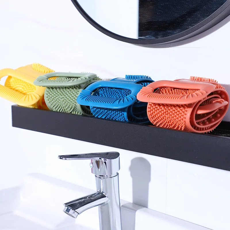 69x11cm Flexible Silicone Brushes Bath Towels Rubbing Back Mud Peeling Body Massage Shower Scrubber Bathroom Clean Skin Brushes
69x11cm Flexible Silicone Brushes Bath Towels Rubbing Back Mud Peeling Body Massage Shower Scrubber Bathroom Clean Skin Brushes