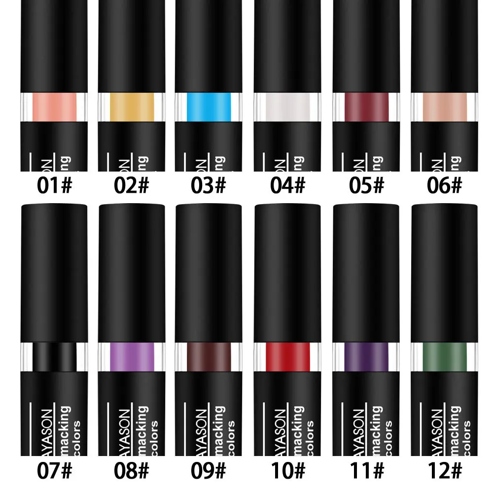 Lipstick white nude color vampire olive green black purple halloween creative makeup retro lipstick
Lipstick white nude color vampire olive green black purple halloween creative makeup retro lipstick