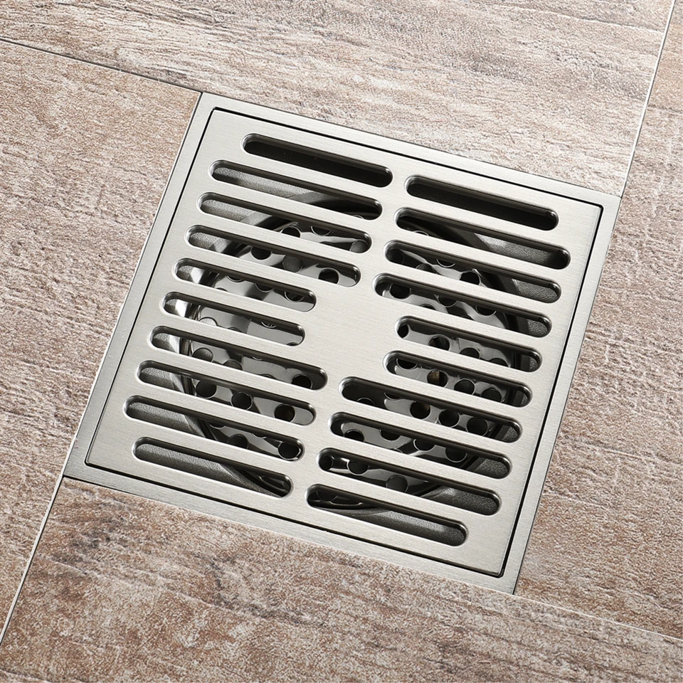 Bathroom drain Brass Square Shower room Floor Drain Trap Waste Grate With Hair Strainer anti smelly drains 10cm*10cm
Bathroom drain Brass Square Shower room Floor Drain Trap Waste Grate With Hair Strainer anti smelly drains 10cm*10cm