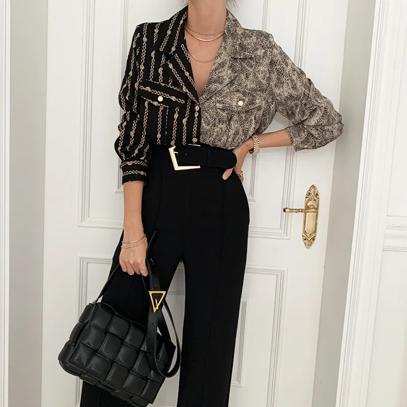 Korean Spring Women Fashion Vintage Blouse Single Breasted Turn-down Collar Asymmetrical Print Pattern Loose Shirt 9641#
Korean Spring Women Fashion Vintage Blouse Single Breasted Turn-down Collar Asymmetrical Print Pattern Loose Shirt 9641#
