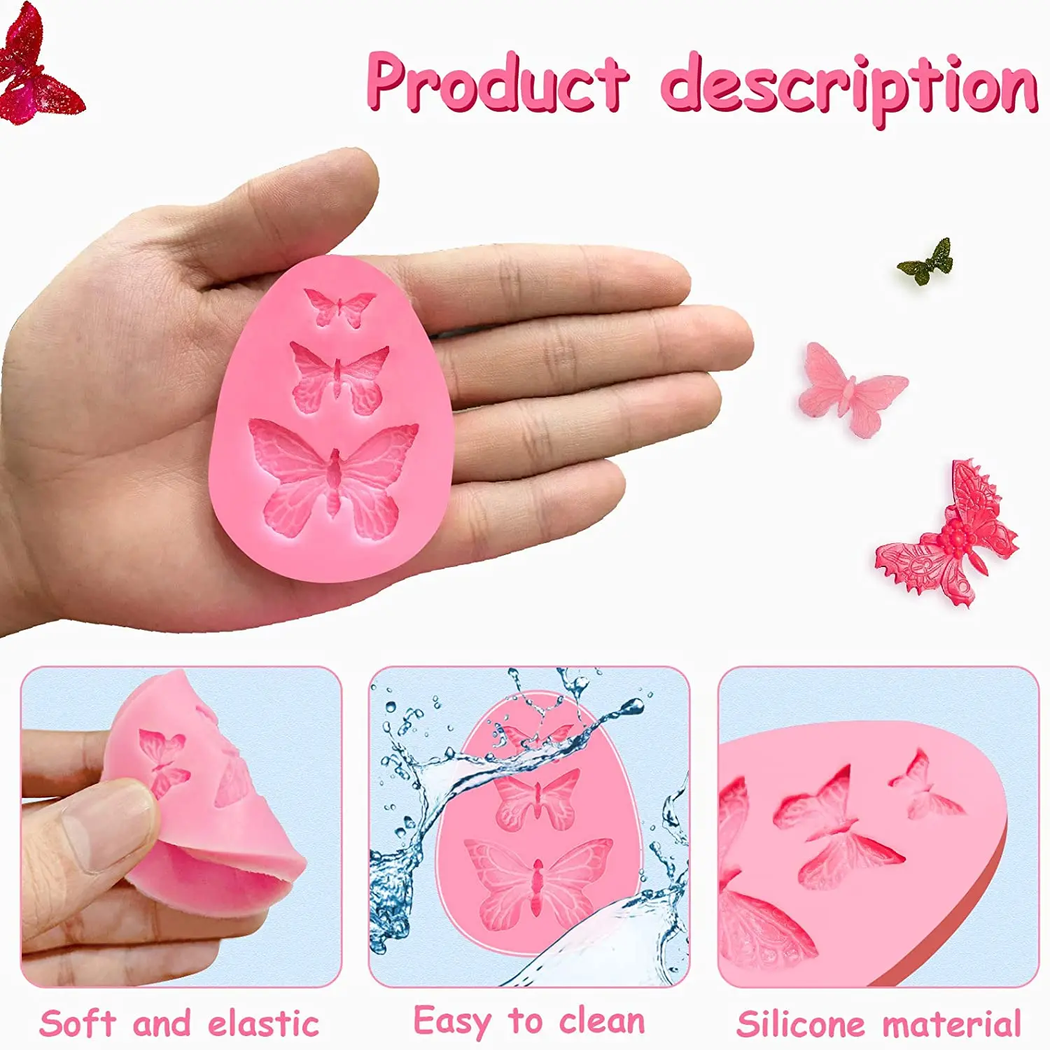 1pc Fondant Molds Mini Butterfly Mold Butterfly Molds Silicone Butterfly Chocolate Mold Pink Polymer Clay Molds Small Clay Molds
1pc Fondant Molds Mini Butterfly Mold Butterfly Molds Silicone Butterfly Chocolate Mold Pink Polymer Clay Molds Small Clay Molds