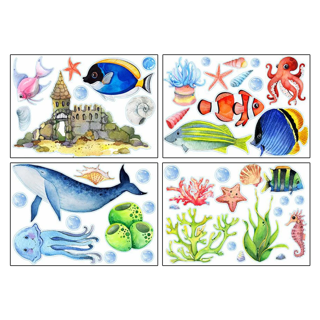 4x Under The Sea World Wall Stickers for Bathroom Home Living Room Ornaments
4x Under The Sea World Wall Stickers for Bathroom Home Living Room Ornaments