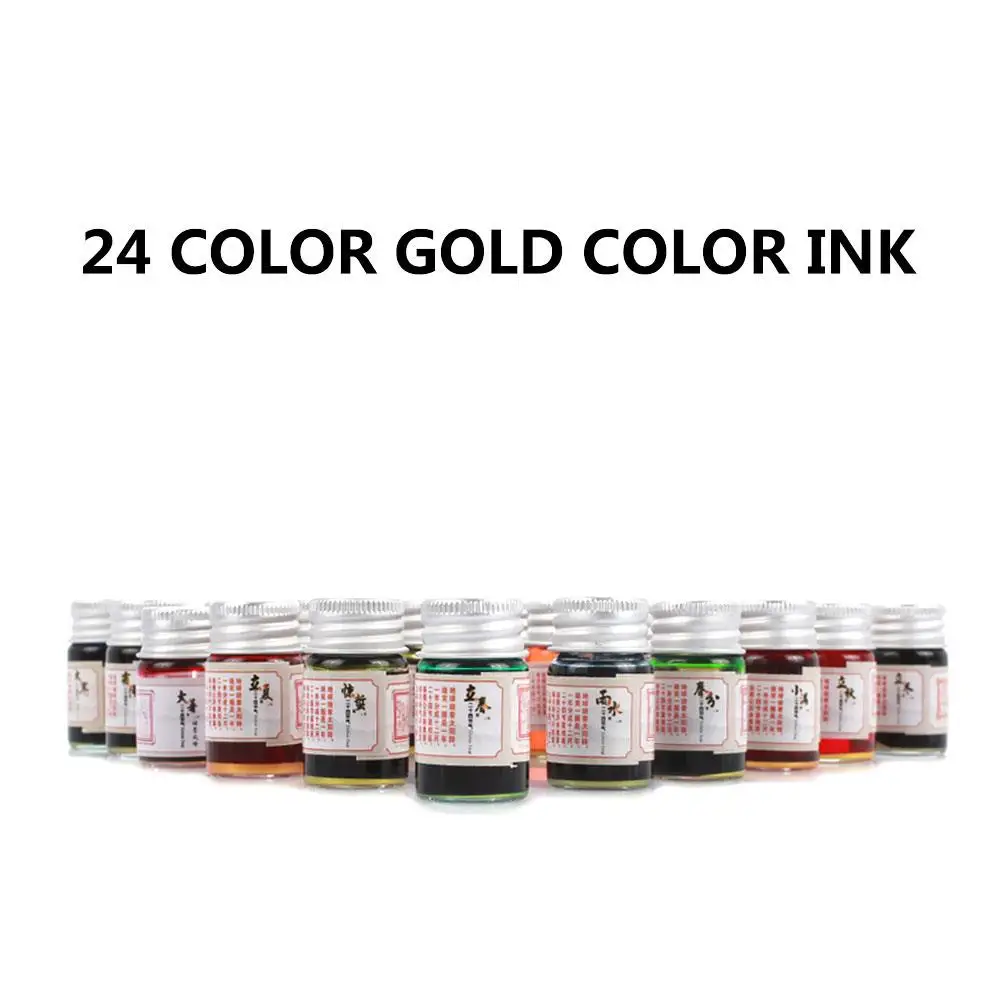 Colored Ink Fountain Pens Coloring Student Signature Pen Stationery 24 Color 5ml Creative Mini Painting Ink Drawing Graffiti 
Colored Ink Fountain Pens Coloring Student Signature Pen Stationery 24 Color 5ml Creative Mini Painting Ink Drawing Graffiti