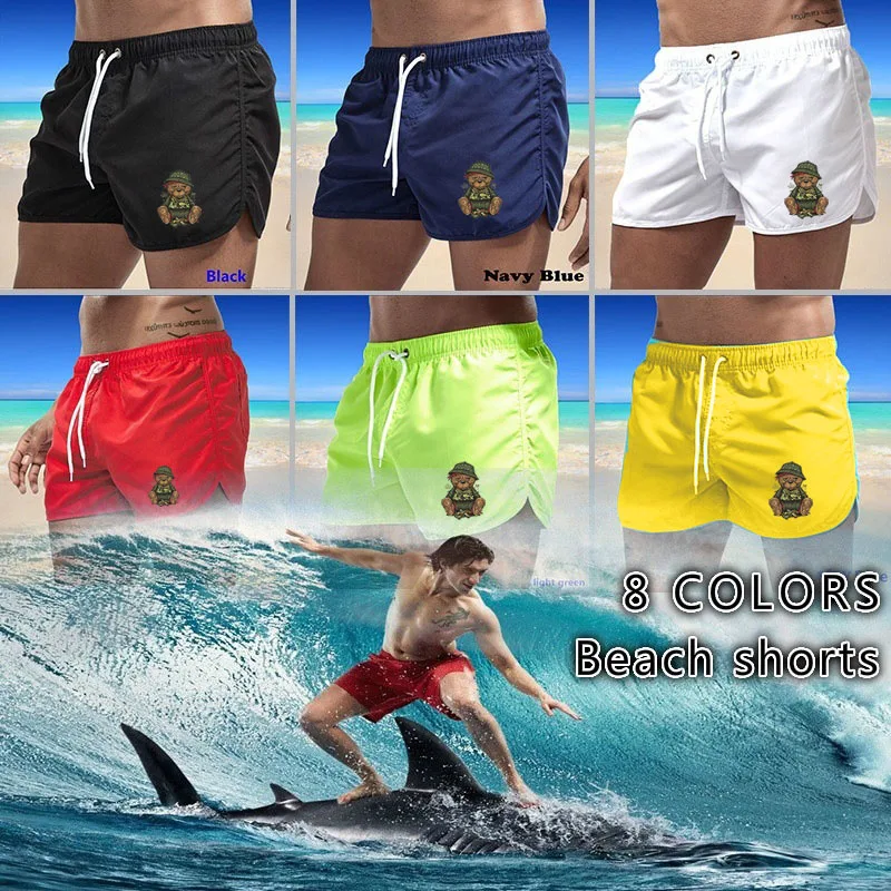 Men Shorts Summer Beach Sports Fitness Shorts Bear Print Solid Quick Dry Pants Gyms Shorts Running Jogging For Male
Men Shorts Summer Beach Sports Fitness Shorts Bear Print Solid Quick Dry Pants Gyms Shorts Running Jogging For Male