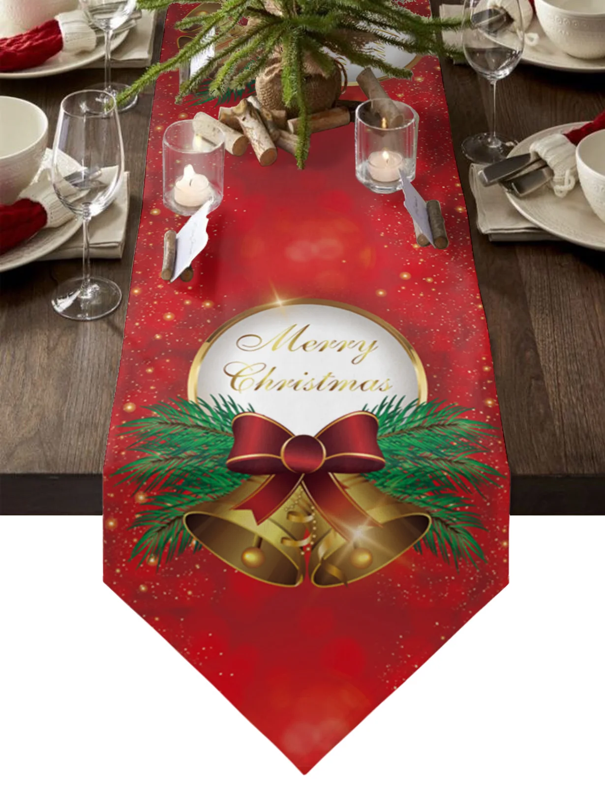 Christmas Bells Pine Tree Branch Table Runner Table Desktop Decorative For Home Tablecloth Christmas Ornament New Year's Gift
Christmas Bells Pine Tree Branch Table Runner Table Desktop Decorative For Home Tablecloth Christmas Ornament New Year's Gift
