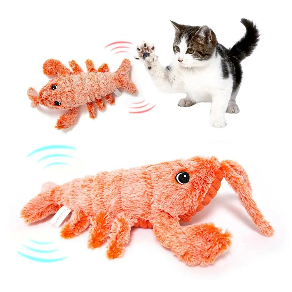 Electric Cat Toy Cat Nip Toys Flopping Lobster Toy Plush Lobster Interactive Cat Toy USB Rechargeable Automatic Toy for Cat Dog
Electric Cat Toy Cat Nip Toys Flopping Lobster Toy Plush Lobster Interactive Cat Toy USB Rechargeable Automatic Toy for Cat Dog