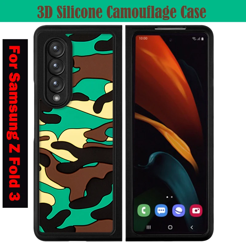 3D Camouflage Silicone Capa for Samsung Galaxy Z Fold 3 Case for Samsung Z Fold 3 5g Phone Case Shockproof Potective Cover
3D Camouflage Silicone Capa for Samsung Galaxy Z Fold 3 Case for Samsung Z Fold 3 5g Phone Case Shockproof Potective Cover