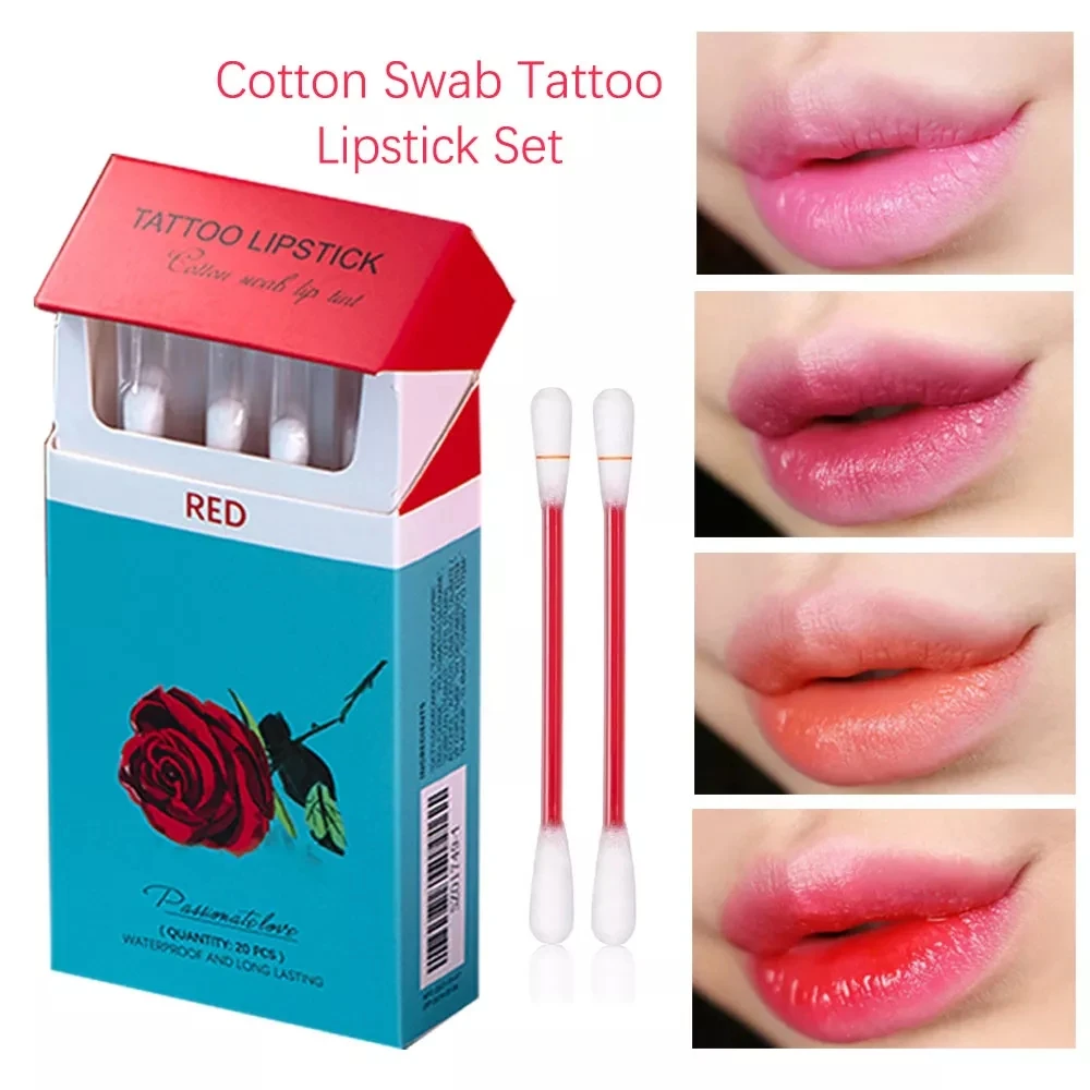 20pcs Cigarette Cotton Swab Lipstick Tattoo Lipstick Non-Stick Long-Lasting Waterproof and Kiss-proof Lip Durable Lip Stain Set
20pcs Cigarette Cotton Swab Lipstick Tattoo Lipstick Non-Stick Long-Lasting Waterproof and Kiss-proof Lip Durable Lip Stain Set