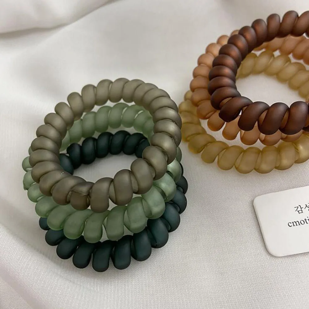1Pc Women Matt Colors Thick Big Telephone Wire Rubber Bands Stretchy Deep Colors Non-mark Spiral Hair Ropes Solid Hair Ties 
1Pc Women Matt Colors Thick Big Telephone Wire Rubber Bands Stretchy Deep Colors Non-mark Spiral Hair Ropes Solid Hair Ties